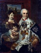 Vladimir Lukich Borovikovsky ortrait of count G.G. Kushelev with children Germany oil painting artist